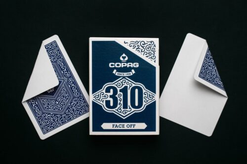 Baraja de cartas Copag 310 Dorso Azul y Blanco 4