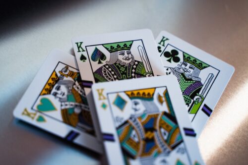 Cartas reales de poker personalizadas de las Gemini Ultra Verde