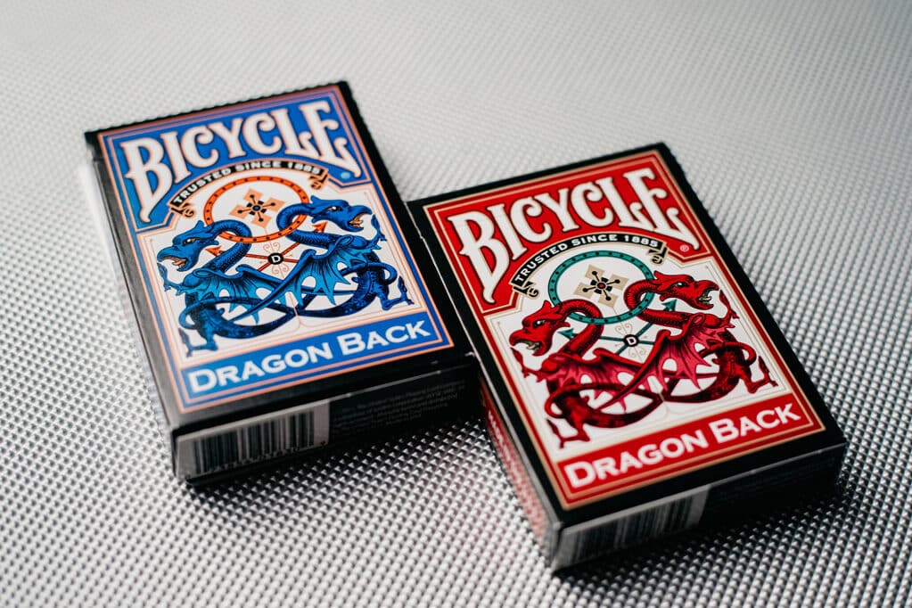 Comprar baraja premium Bicycle Dragon Rojo y Azul