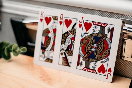 Naipes de poker figuras j q k de corazones